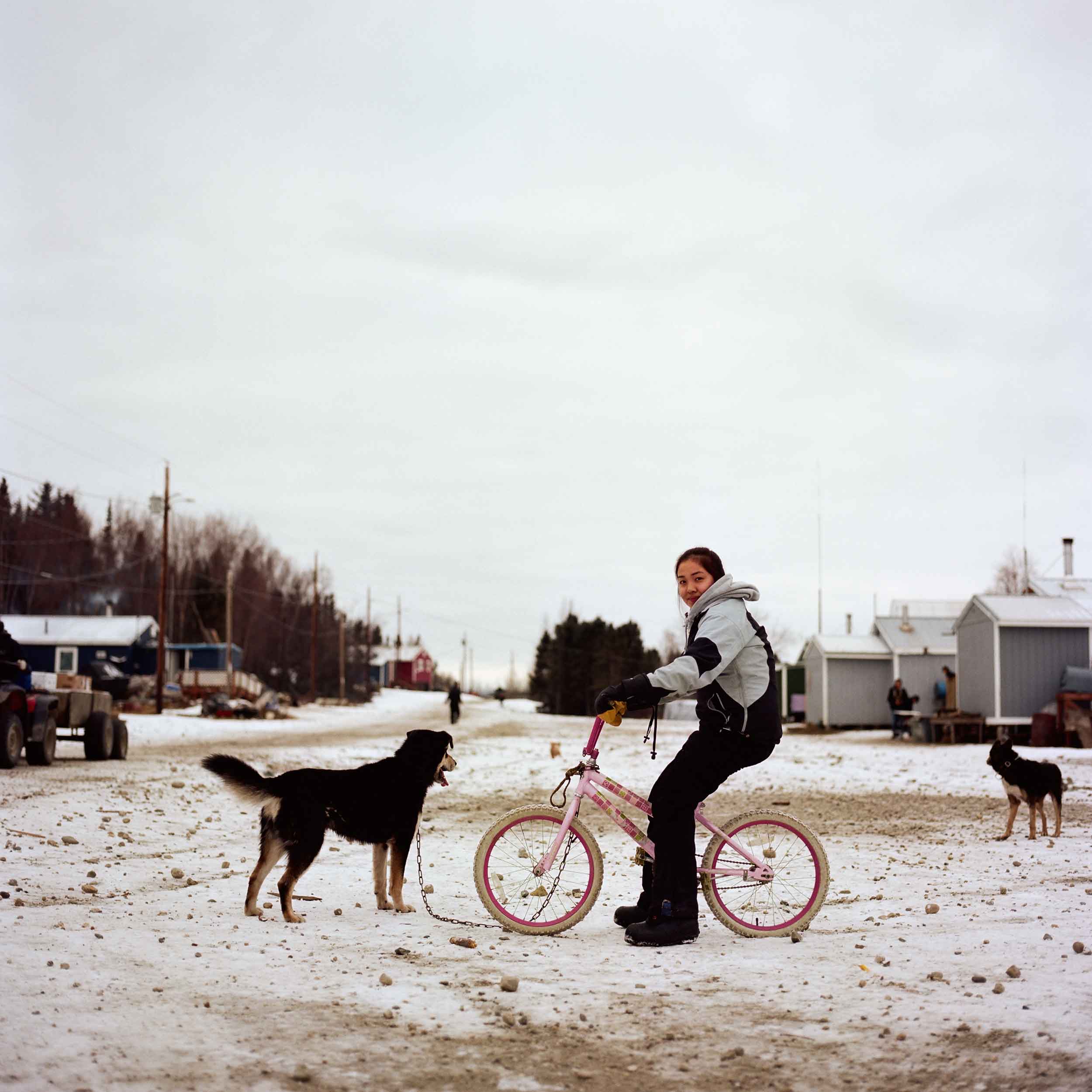 Kids playing on shipping containers